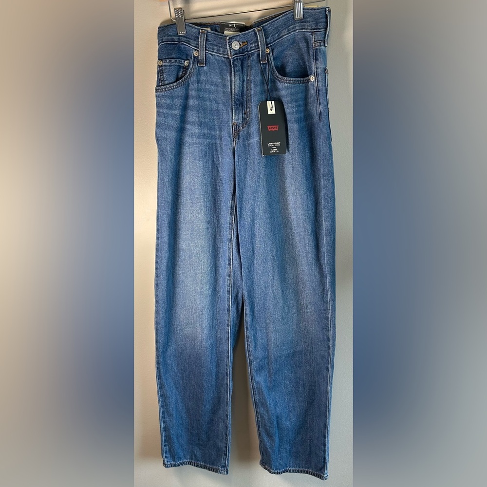 Levi's Women's Baggy Dad Jeans in Classic Blue Denim